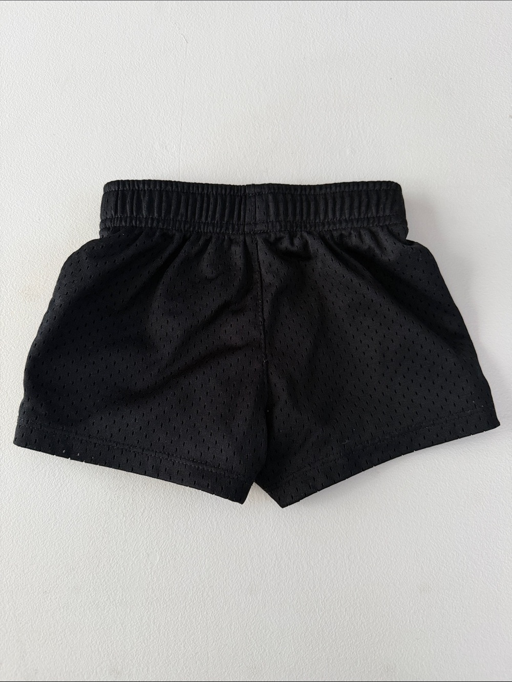 Nike Baby Black Athletic Shorts w/ Pink Swoosh - Picture 2 of 4